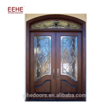 Piel de la puerta de chapa de madera de Foshan con puerta de madera de mdf / puerta de entrada de madera arqueada